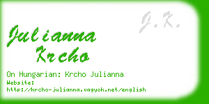 julianna krcho business card